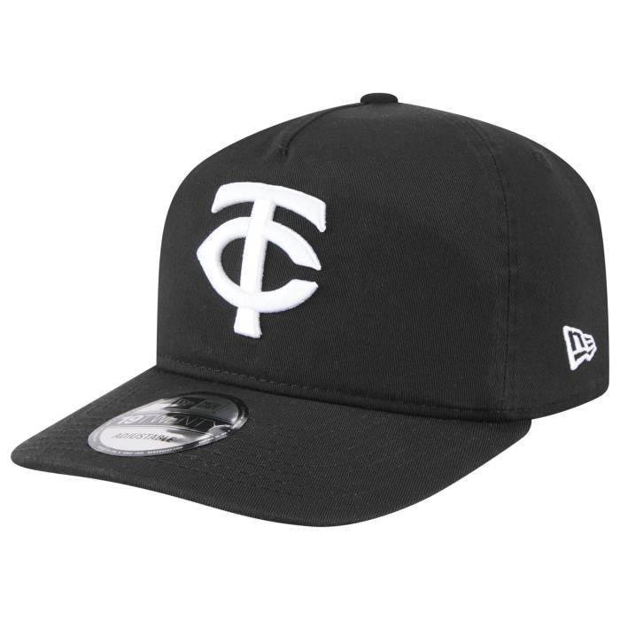 ニューエラ New Era 【 Twins Core 19Twenty Cap Adult Black/Black/White 】 ツインズ コア キャップ 帽子 ユニセックス 黒色 ブラック 白色 ホワイト
