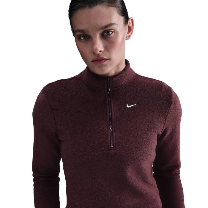 ナイキ Nike 【 Nsw Phoenix Plush Long Sleeve T-Shirt Women\u0027s Maroon/Maroon 】 アリゾナ州の州都 Sleeve 衣袂 ティーシャツ レディース マルーン スウェット・トレーナー-レディースファッション