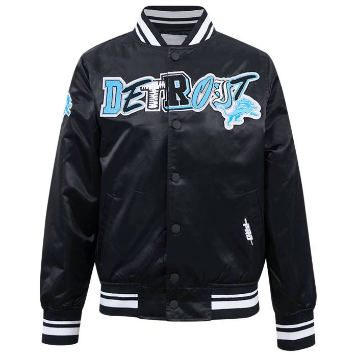 プロスタンダード Pro Standard 【 Lions Satin Jacket Boys' Grade School Blue/Black 】 ライオンズ サテン Jacket ジャケット ジュニア キッズ 青色 ブルー 黒色 ブラック