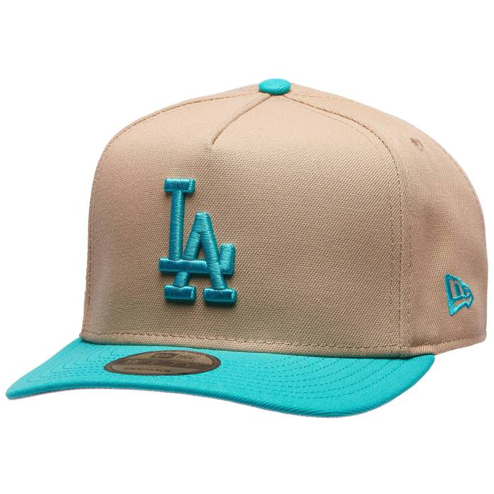 ニューエラ New Era 【 Dodgers 9Fifty A-Frame Curve 24 World Series Cap Men's Camel/Teal 】 ドジャース シリーズ キャップ 帽子 メンズ camel キャメル|スニケス