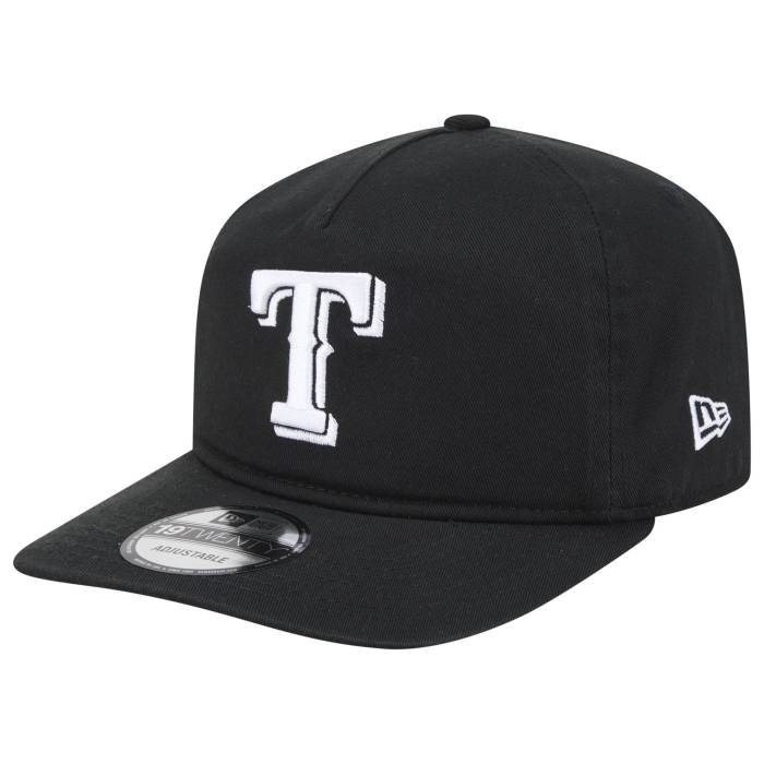 ニューエラ New Era 【 Rangers Core 19Twenty Cap Adult Black/Black/White 】 レンジャース コア キャップ 帽子 ユニセックス 黒色 ブラック 白色 ホワイト