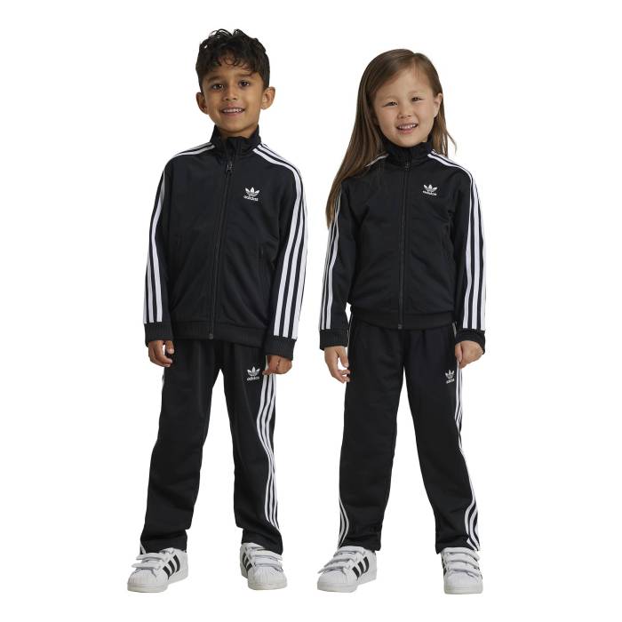 アディダス Adidas 【 Originals Adicolor Firebird Tracksuit Boys\u0027 Preschool White/Black 】 オリジナルス Firebird ファイヤーバード お坊っちゃん キッズ 白いこと 白いこと 黒いこと 黒いこと