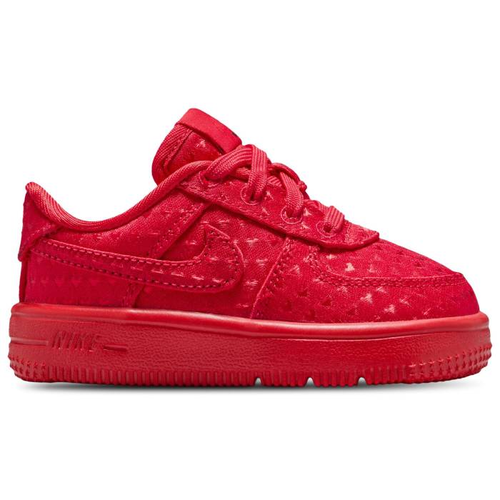 【★百貨店SALE★6/11真夜中2時迄】ナイキ Nike 【 Air Force 1 Vday Boys\u0027 Toddler University Red/Black 】 もの言う花 Red 赤・赤いこと 黒いこと 黒いこと