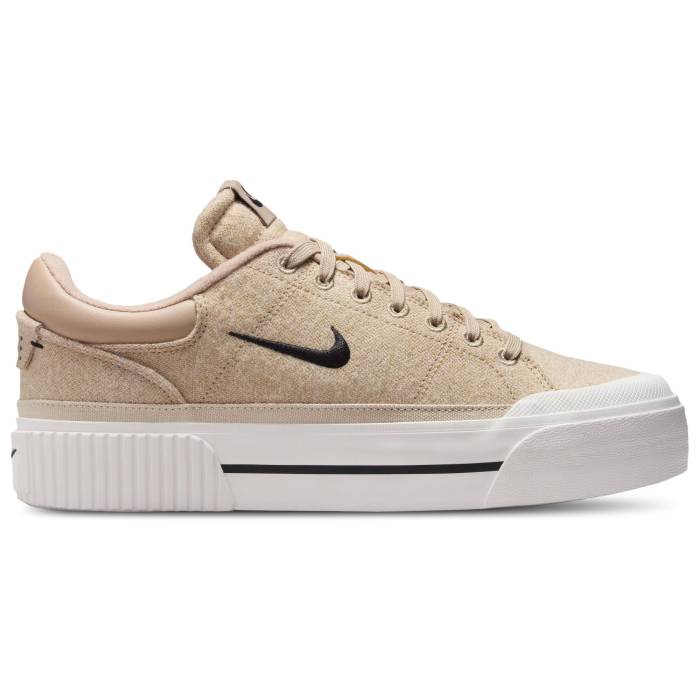 ナイキ Nike 【 Court Legacy Lift Women\u0027s Hemp/Black/Sail 】 厚地の外套 legacy レガシー レディース 黒いこと 黒いこと