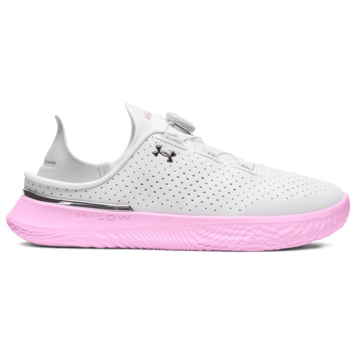 アンダーアーマー Under Armour 【 Slipspeed Trainer Men\u0027s White/Stellar Pink/Metallic Silver 】 調教師 メンズ 白いこと 白いこと pink サクラ色 Silver しろがね色・しろがね色