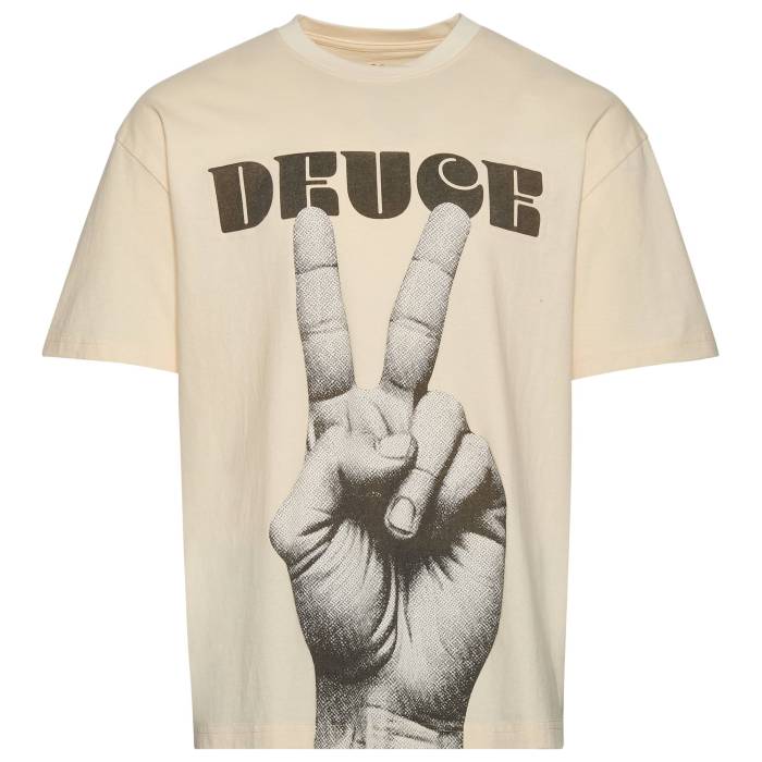 【★百貨店SALE★6/11真夜中2時迄】Deuce 【 Hand T-Shirt Men\u0027s Cream/Black 】 ティーシャツ メンズ 皮膚軟化剤 黒いこと 黒いこと