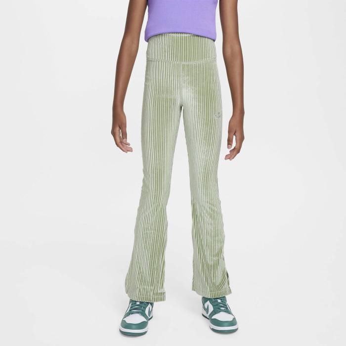 【★百貨店SALE★6/11十二時2時迄】ナイキ Nike 【 Nsw Tight Flare Cozy Rib Girls\u0027 Grade School Jade Horizon/Oil Green 】 お坊っちゃん キッズ 翡翆・ジェード green 緑・緑であること