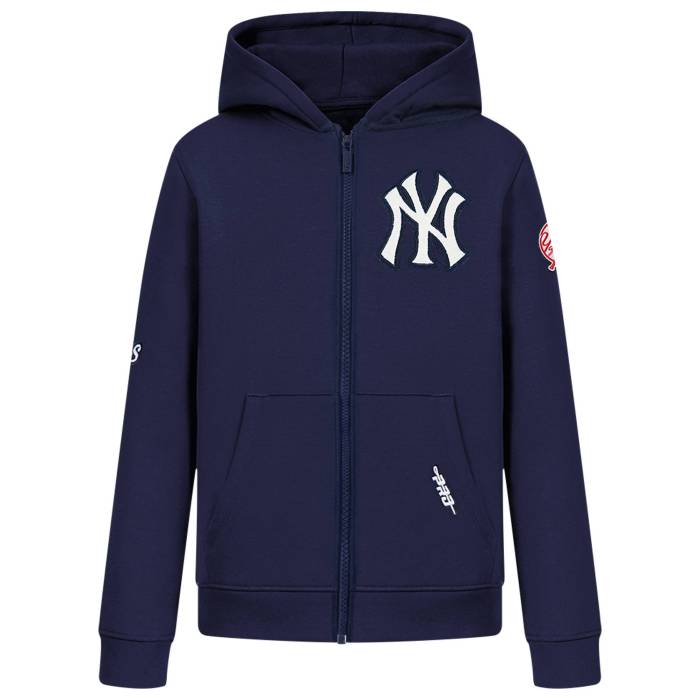 【★百貨店SALE★6/11真夜中2時迄】労働者階級標準尺度 Pro Standard 【 New York Yankees Classic Flc Fz Hoodie Boys\u0027 Grade School Midnight Navy 】 ヤンキース 古典派音楽 フーディー パーカー お坊っちゃん キッズ 紺色 米国海軍