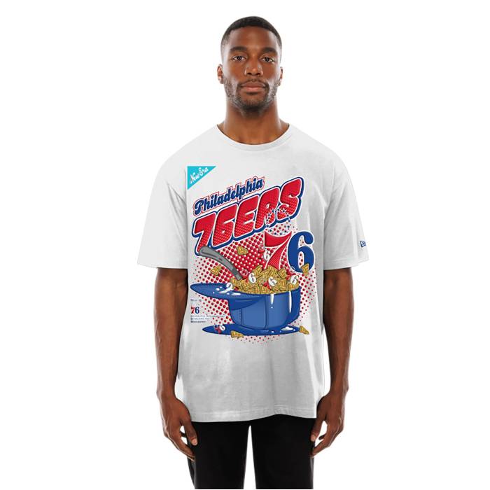 ニューエラ New Era 【 76Ers 2775 Short Sleeve T-Shirt Men's White/Multi 】 76ers セブンティシクサーズ Sleeve スリーブ Tシャツ メンズ 白色 ホワイト｜スニケス