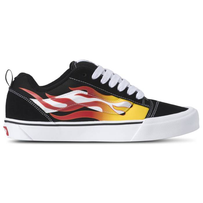 ヴァンズ Vans 【 Knu Skool Flame Men\u0027s Black/White/Red 】 メンズ 黒いこと 黒いこと 白いこと 白いこと Red 赤・赤いこと