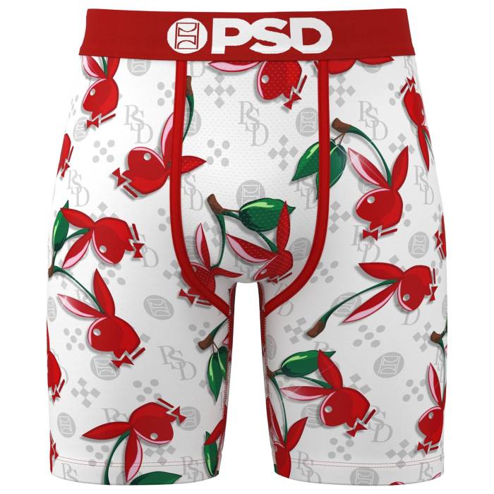 Psd 【 Cherry Lux Underwear Men's White/Red 】 アンダーウェア 下着 メンズ 白色 ホワイト Red 赤・レッド