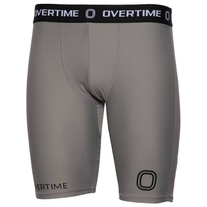 Overtime 【 Valid 1/2 Compression Tights Men Gray/Black 】 コンプレッション Tights タイツ メンズ gray 灰色・グレー・グレイ 黒色 ブラック
