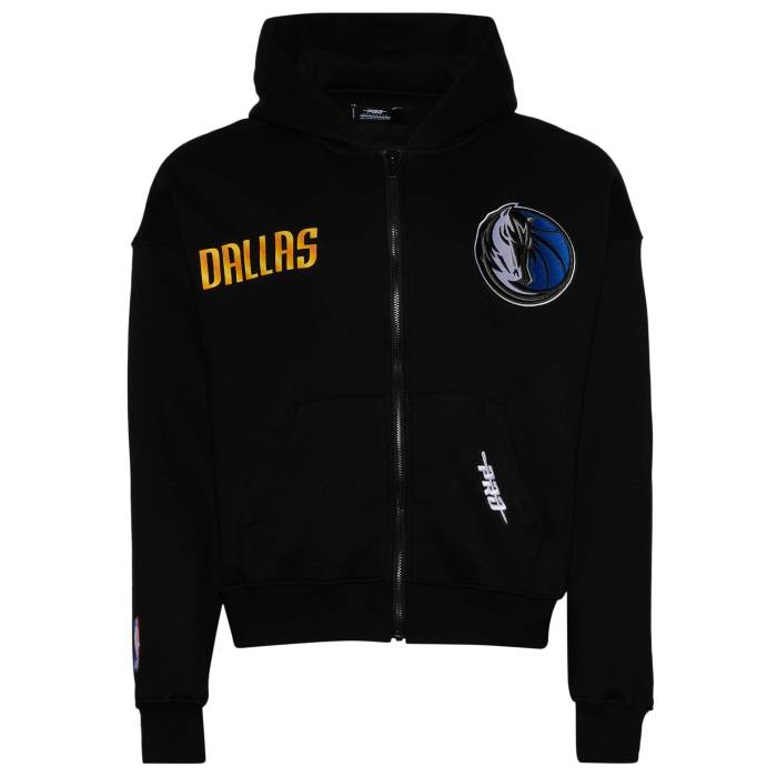 労働者階級標準尺度 Pro Standard 【 Mavericks Gold Hoops Pro Full-Zip Hoodie Men\u0027s Multi/Black 】 マーベリックス ゴールド 労働者階級 フルジップ フーディー パーカー メンズ 黒いこと 黒いこと トップス-パーカー