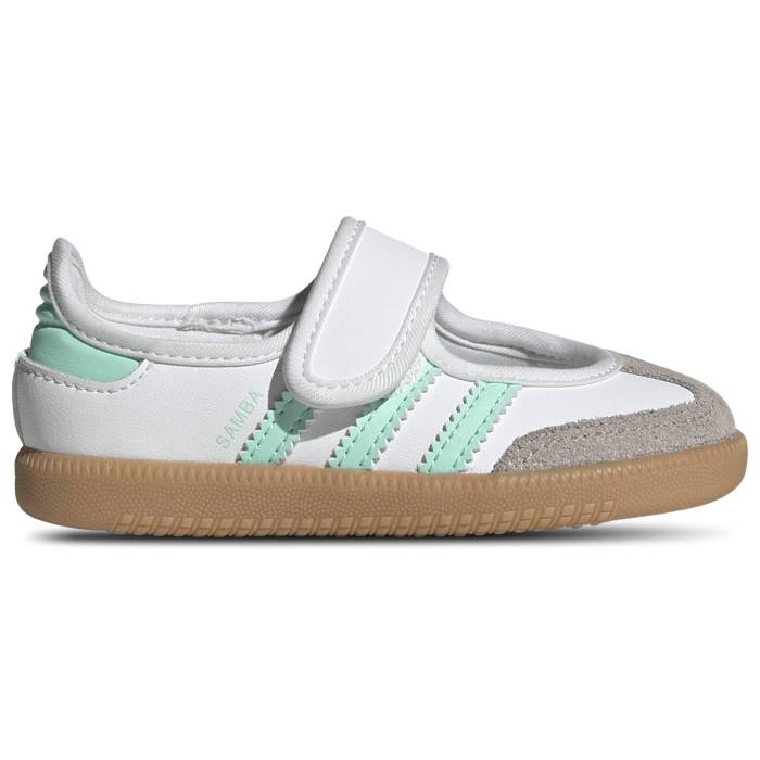 【★百貨店SALE★6/11真夜中2時迄】アディダス Adidas 【 Samba Jane Girls\u0027 Toddler Ftwr White/Easy Green 】 サンバ もの言う花 白いこと 白いこと green 緑・緑であること