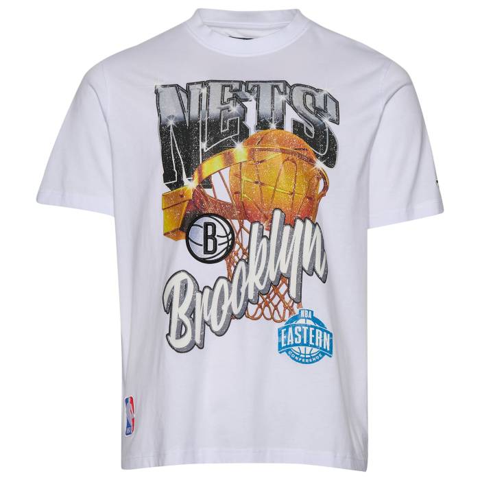 プロスタンダード Pro Standard 【 Nets Gold Hoops Short Sleeve Flex T-Shirt Men's White/Multi 】 ネッツ ゴールド Sleeve スリーブ Tシャツ メンズ 白色 ホワイト 18,907円