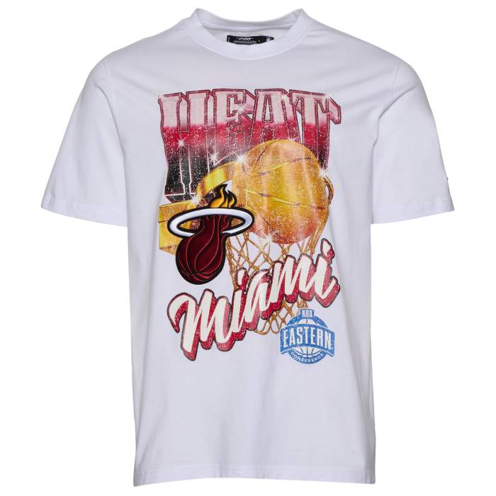 プロスタンダード Pro Standard 【 Heat Gold Hoops Short Sleeve Flex T-Shirt Men's White/Multi 】 ヒート ゴールド Sleeve スリーブ Tシャツ メンズ 白色 ホワイト｜スニケス
