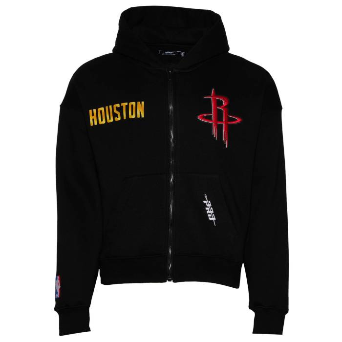 プロスタンダード Pro Standard 【 Rockets Gold Hoops Pro Full-Zip Hoodie Men's Black/Multi 】 ロケッツ ゴールド プロ フルジップ フーディー パーカー メンズ 黒色 ブラック