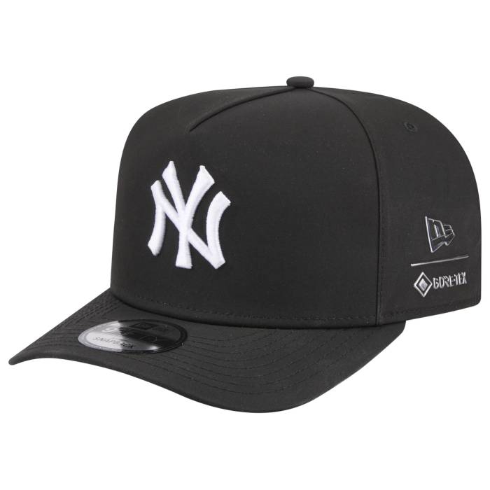 【★百貨店SALE★6/11真夜中2時迄】ニュー内鰓 New Era 【 Yankees Gortex 9Fifty A-Frame Cap Adult Black/White 】 ヤンキース 旗がしら 鳥打ち帽 ユニ一発やる 黒いこと 黒いこと 白いこと 白いこと