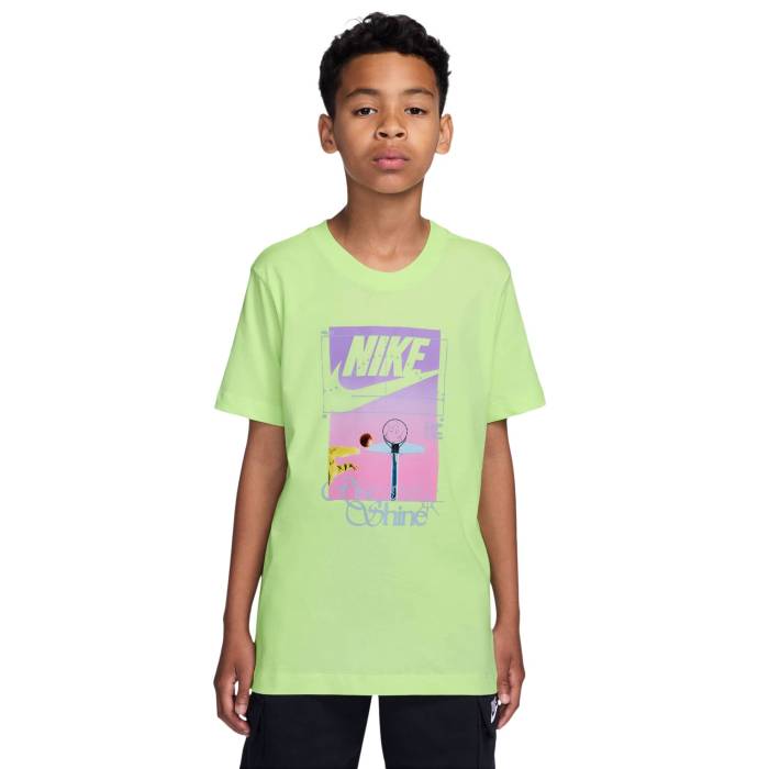 ナイキ Nike 【 Nsw Rise And Shine T-Shirt Boys\u0027 Grade School Light Liquid Lime/Multi 】 ライズ プルオーバー お坊っちゃん キッズ 菩提樹