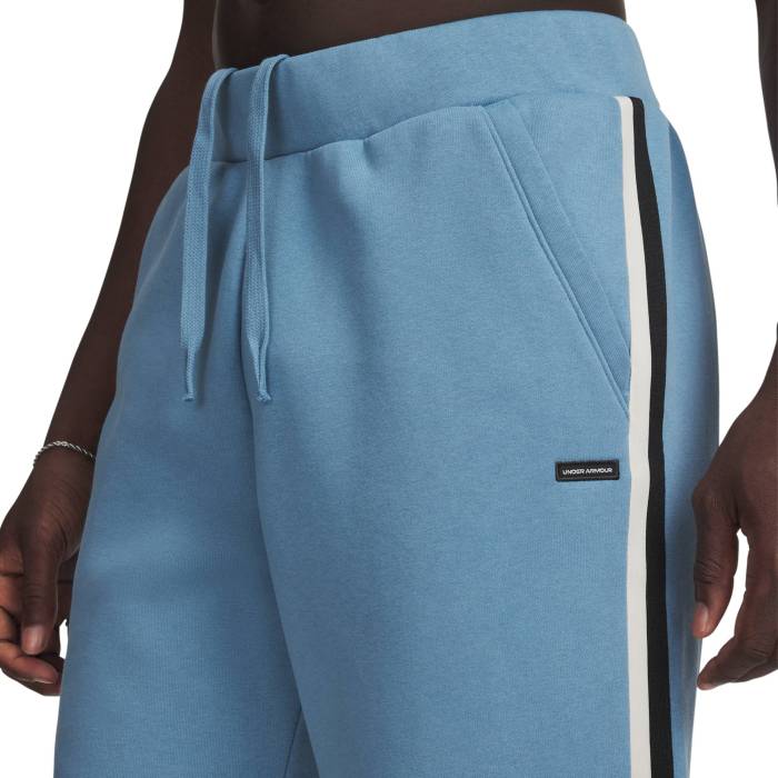 アンダーアーマー Under Armour 【 Icon Heavy Rib Joggers Men's Blue Smoke/White 】 アイコン ジョガーパンツ メンズ 青色 ブルー 白色 ホワイト