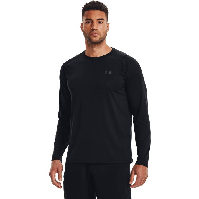 【★百貨店SALE★6/11夜夜中2時迄】アンダーアーマー Under Armour 【 Tech 2.0 Long Sleeve T-Shirt Men\u0027s Black 】 テック Sleeve 捩り プルオーバー メンズ 黒いこと 黒いこと