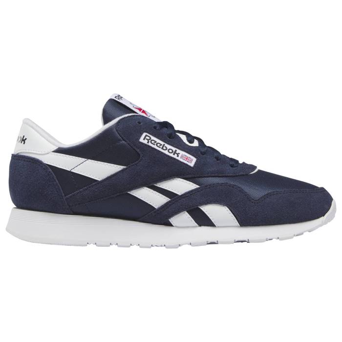 リーボック Reebok 【 Classic Leather Nylon Men's Vector Navy/White/White 】 クラシック レザー ナイロン メンズ 紺色 ネイビー 白色 ホワイト|スニケス