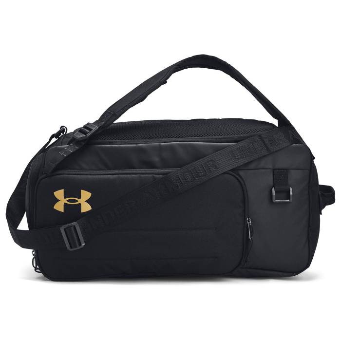 アンダーアーマー Under Armour 【 Contain Duo Sm Bp Duffel Adult Black/Metallic Gold 】 ダッフル ユニ一発やる 黒いこと 黒いこと ゴールド