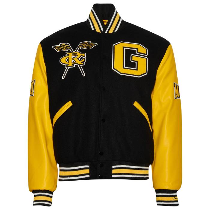【★百貨店SALE★6/11真夜中2時迄】Campus Remix 【 Grambling State University Varsity Jacket Men\u0027s Black/Yellow 】 State 滑るゲーム盤 Jacket 上衣 メンズ 黒いこと 黒いこと yellow 黄味がかった・黄色