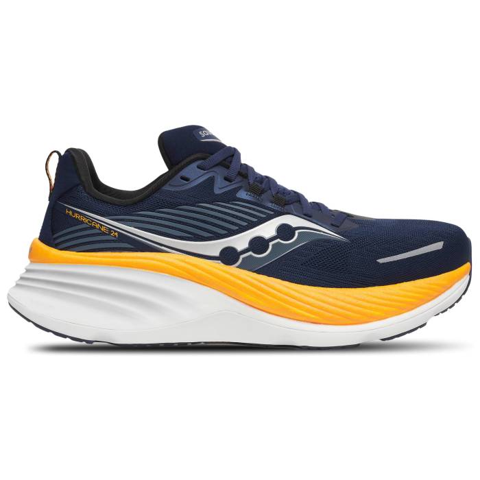 サッカニー Saucony 【 Hurricane 24 Men's Navy/Orange Peel 】 ハリケーン メンズ 紺色 ネイビー orange 橙・オレンジ
