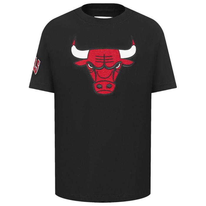 【★百貨店SALE★6/11真夜中2時迄】労働者階級判定基準 Pro Standard 【 Chicago Bulls Retro Classic Ss T-Shirt Boys\u0027 Grade School Black 】 風の強い町 ブルズ レトロ 古典派音楽 ティーシャツ お坊っちゃん キッズ 黒いこと 黒いこと