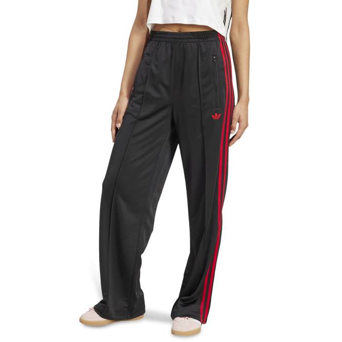 アディダス Adidas 【 Firebird Loose Pants Women's Black/Better Scarlet 】 Firebird ファイヤーバード レディース 黒色 ブラック