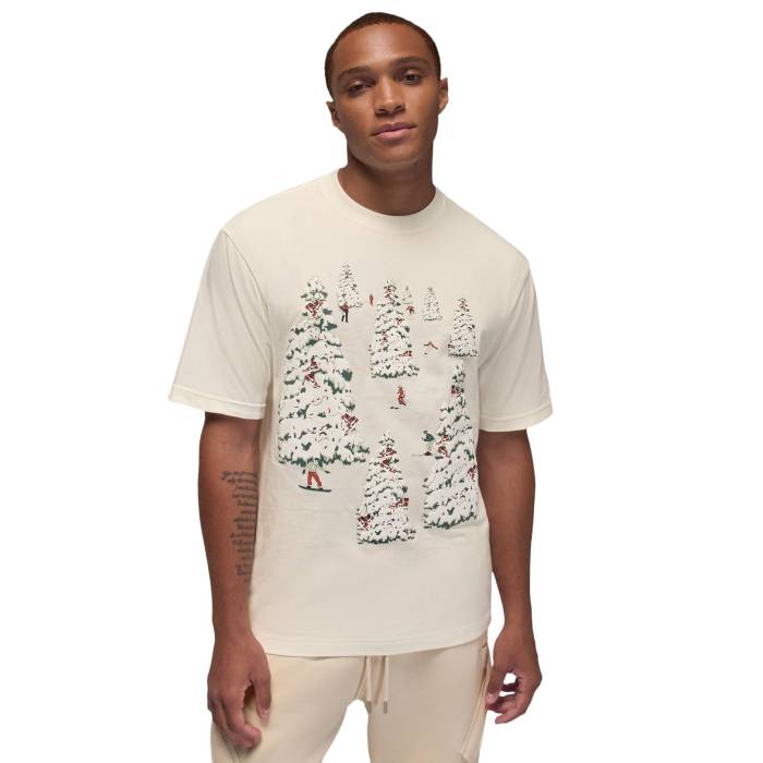 ナイキ ジョーダン Jordan 【 Mj Brk Holiday Gfx Crew Men\u0027s Sail/Redstone 】 労働者の一団 メンズ