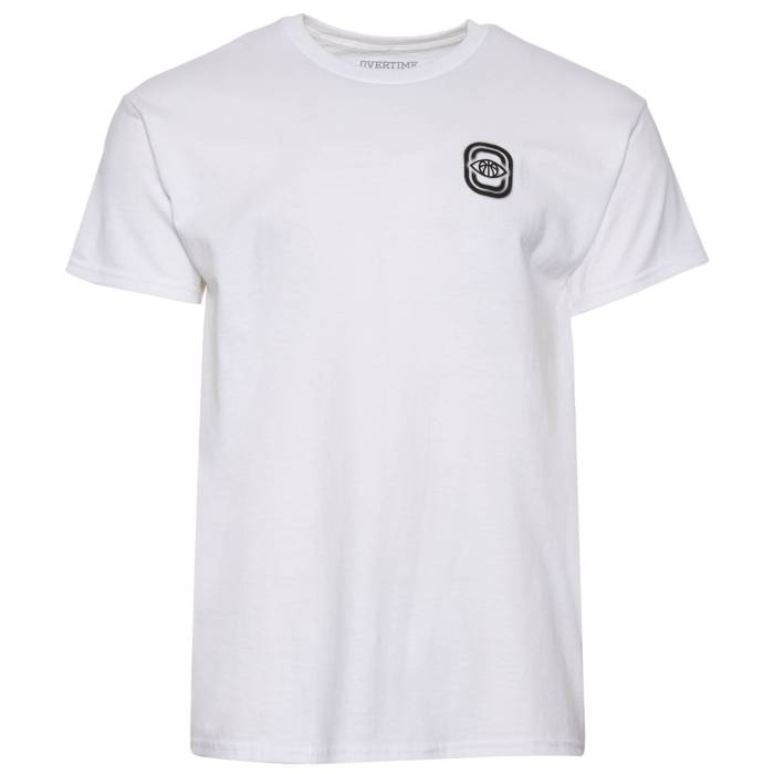 【★百貨店SALE★6/11真夜中2時迄】Overtime 【 Vision T-Shirt Men\u0027s White/Black 】 ティーシャツ メンズ 白いこと 白いこと 黒いこと 黒いこと