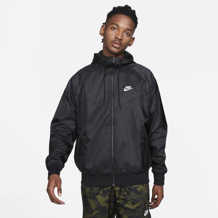 ナイキ Nike 【 Woven Windrunner Lined Hooded Jacket Men's Black/White 】 Woven ウーブン Windrunner ウィンドランナー フード付 Jacket ジャケット メンズ 黒色 ブラック 白色 ホワイト