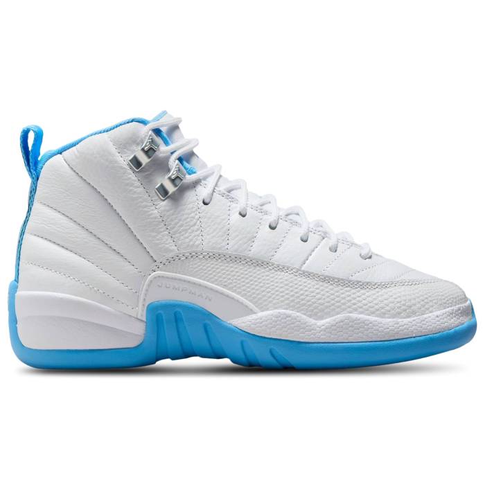 【★百貨店SALE★6/11真夜中2時迄】ナイキ ジョーダン Jordan 【 Retro 12 Boys\u0027 Grade School White/University Blue 】 レトロ お坊っちゃん キッズ 白いこと 白いこと 青碧 青碧