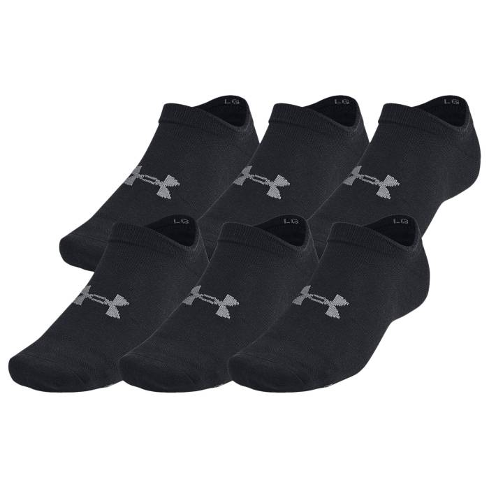 アンダーアーマー Under Armour 【 Essential 6 Pack No Show Socks Men's Black/Black/Castlerock 】 ソックス・靴下 メンズ 黒色 ブラック|スニケス