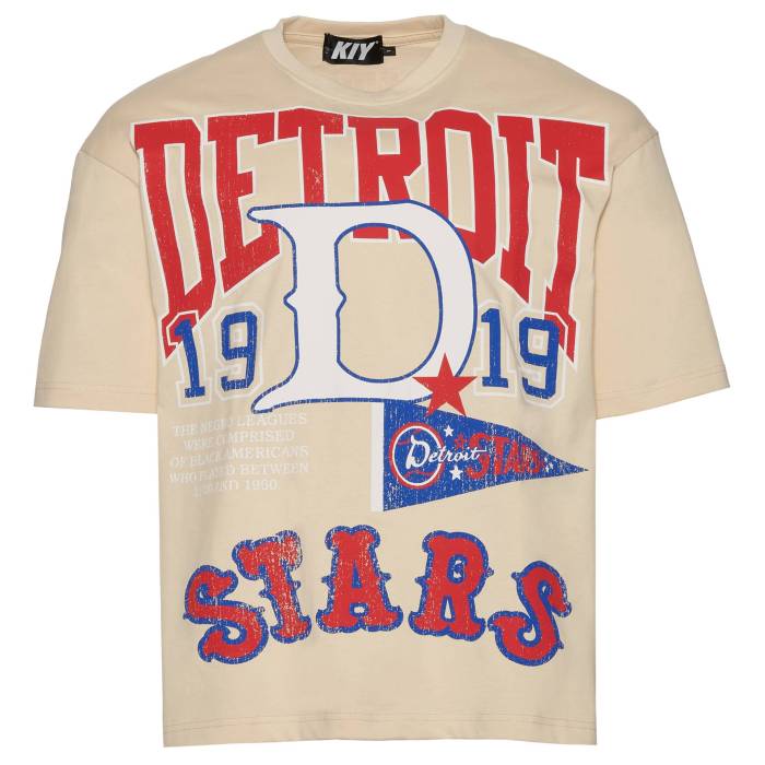 By Kiy 【 Nlbm Detroit Stars T-Shirt Men's Orange/Multi 】 デトロイト スターズ Tシャツ メンズ orange 橙・オレンジ