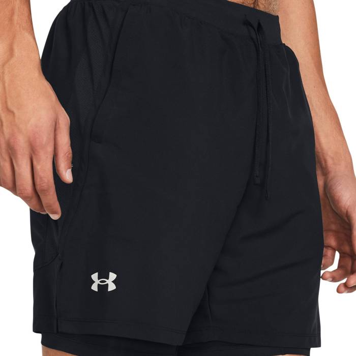 アンダーアーマー Under Armour 【 Launch 7'' 2-In-1 Shorts Men's Black/Reflective/Black 】 ショーツ メンズ 黒色 ブラック