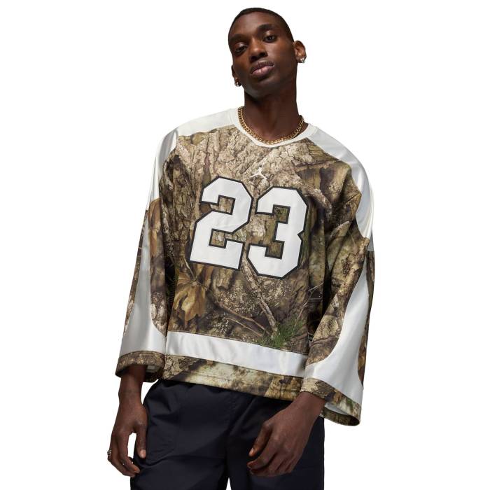 ナイキ ジョーダン Jordan 【 Brooklyn Hockey Jersey Rlt Men's Medium Olive/Sail 】 ブルックリン ジャージ メンズ olive オリーブ