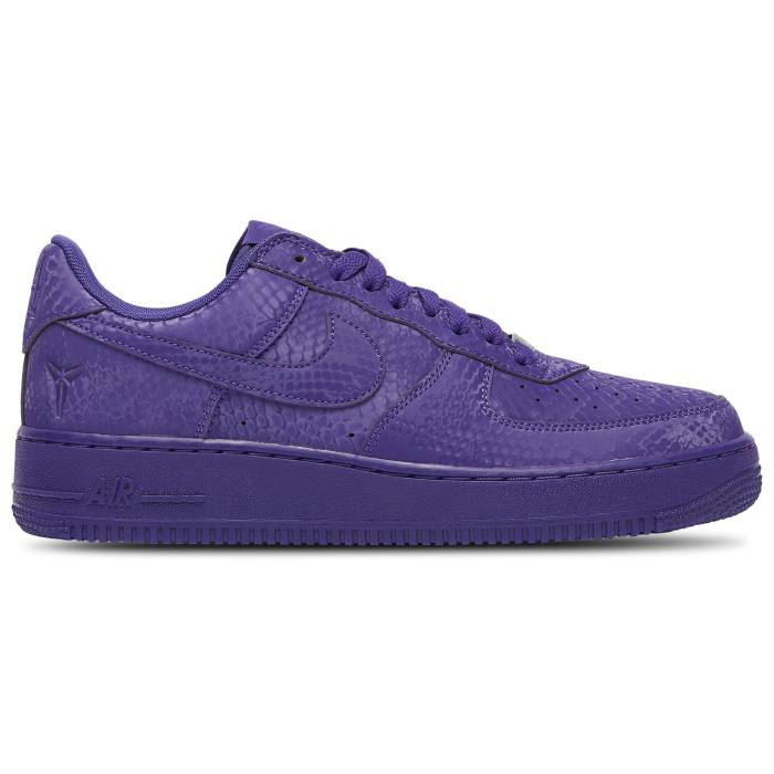ナイキ Nike 【 Kobe Air Force 1 Low Men\u0027s Court Purple/Court Purple 】 Kobe コービー メンズ 厚地の外套 Purple 紫・パープル