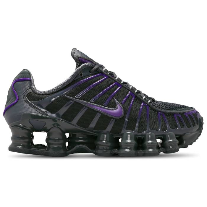 【★百貨店SALE★6/11真夜中2時迄】ナイキ Nike 【 Shox Tl Girls\u0027 Grade School Smoke Grey/Court Purple 】 Shox ショックス お坊っちゃん キッズ 薄墨色 薄墨色 厚地の外套 Purple 紫・パープル