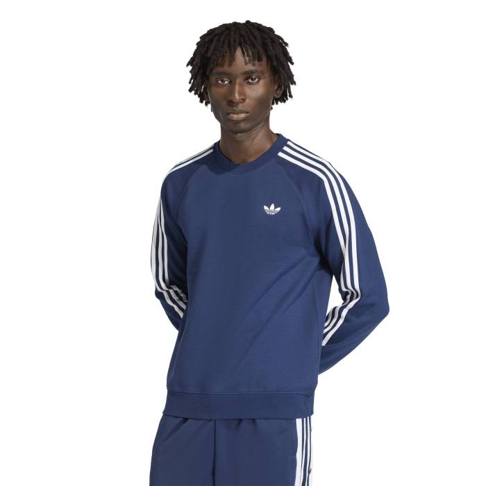 【★百貨店SALE★6/11十二時2時迄】アディダス Adidas 【 Originals 3-Stripes Crew Men\u0027s Night Indigo 】 オリジナルス 労働者の一団 メンズ ナイト爵 藍色・インディゴ