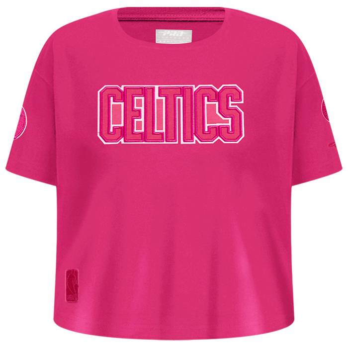 【★百貨店SALE★6/11真夜中2時迄】労働者階級判定基準 Pro Standard 【 Boston Celtics Triple Pink Ss Boxy Tee Girls\u0027 Grade School Beetroot Purple 】 豆の町 セルティックス pink サクラ色 ティーシャツ お坊っちゃん キッズ Purple 紫・パープル
