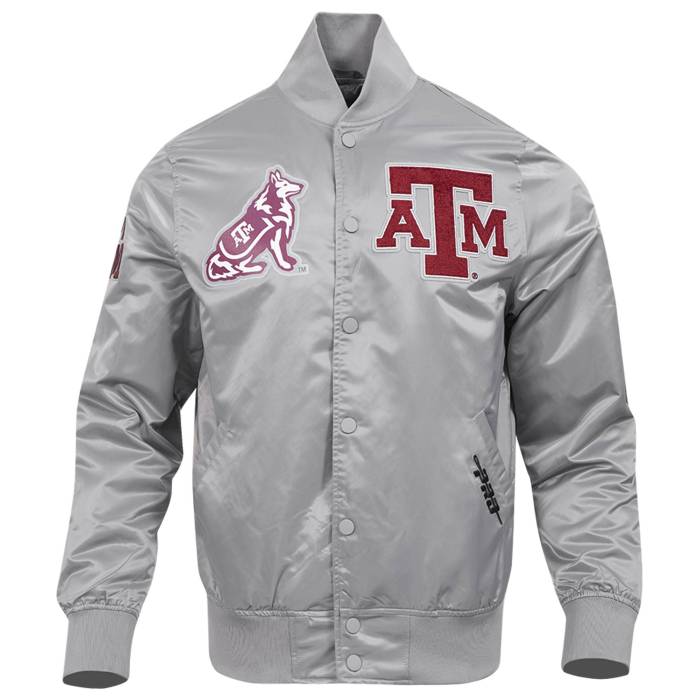 プロスタンダード Pro Standard 【 Texas A&M Classic Satin Jacket Men's Gray/Multi 】 テキサス クラシック サテン Jacket ジャケット メンズ gray 灰色・グレー・グレイ