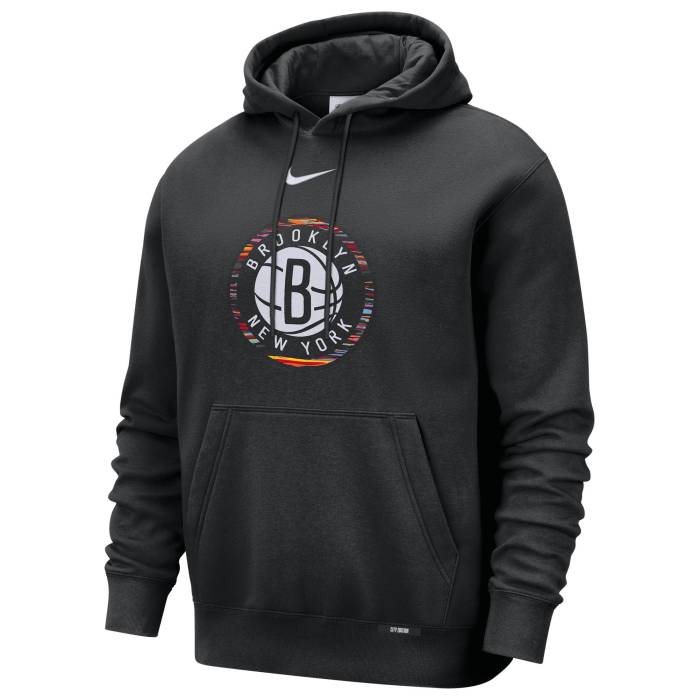 ナイキ Nike 【 Nets Club Logo City Edition Hoodie Men\u0027s Black/Multi 】 ネッツ 野球クラブ ロゴタイプ シティ フーディー パーカー メンズ 黒いこと 黒いこと