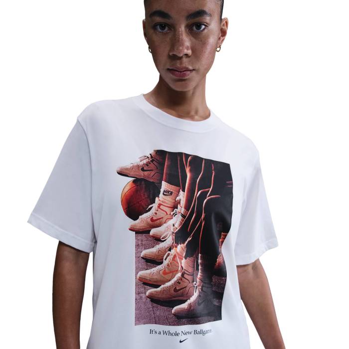 ナイキ Nike 【 Dri-Fit Bb Photo Tee Women's White 】 ドライフィット Tシャツ レディース 白色 ホワイト|スニケス
