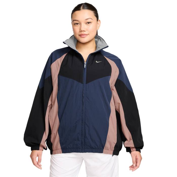 ナイキ Nike 【 Nsw Street Over Sized Jacket Women Navy/Black 】 street ストリート Jacket ジャケット レディース 紺色 ネイビー 黒色 ブラック