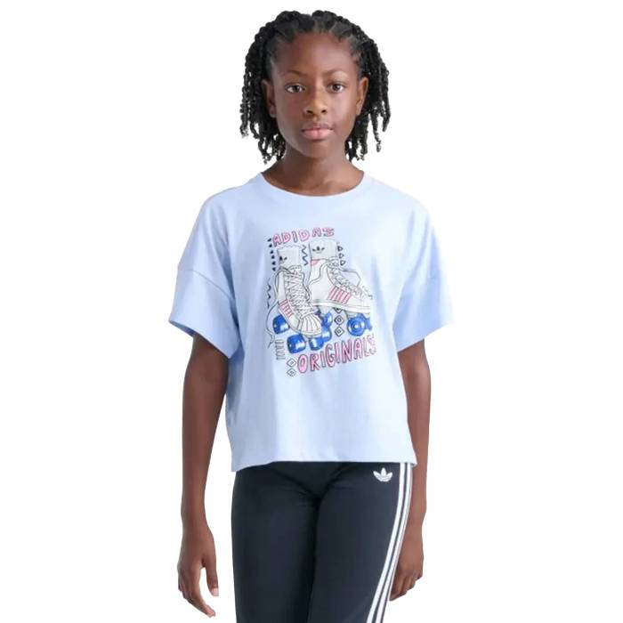 【★百貨店SALE★6/11真夜中2時迄】アディダス Adidas 【 Ruff Socks Skate T-Shirt Girls\u0027 Grade School Crystal Sky/Pink 】 靴下・ソックス Skate 滑る ティーシャツ お坊っちゃん キッズ 天の原 pink サクラ色