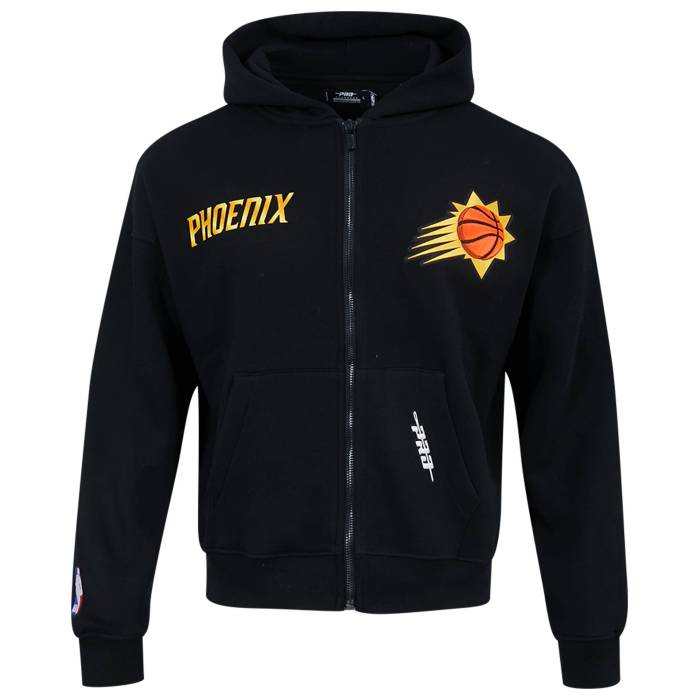【★百貨店SALE★6/11真夜中2時迄】労働者階級判定基準 Pro Standard 【 Suns Gold Hoops Pro Full-Zip Hoodie Men\u0027s Black/Multi 】 サンズ ゴールド 労働者階級 フルジップ フーディー パーカー メンズ 黒いこと 黒いこと