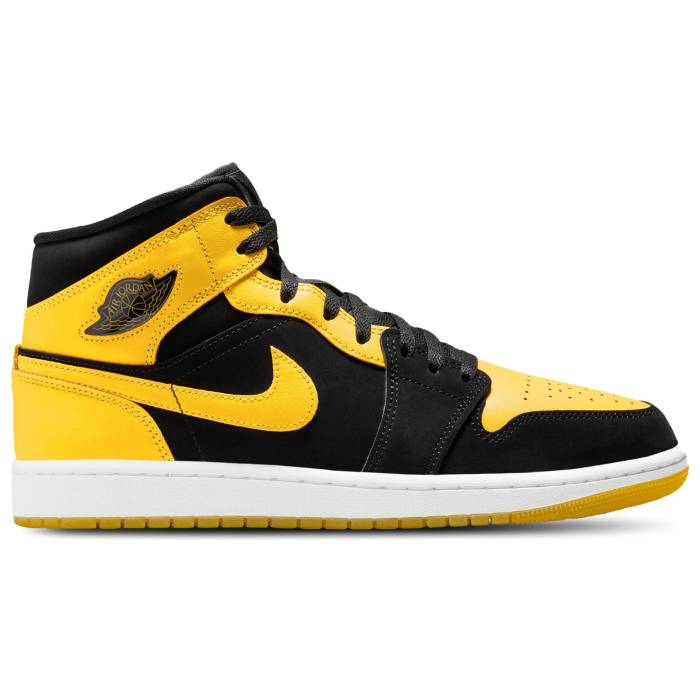 【★百貨店SALE★6/11真夜中2時迄】ナイキ ジョーダン Jordan 【 Air  1 Mid Se Men\u0027s Black/Varsity Maize 】 ミッド メンズ 黒いこと 黒いこと